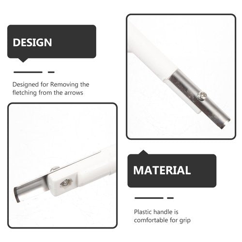 Toddmomy Arrow Fletching Remover Tool for Archery - Ergonomic Plastic Scraper for Easy Fletching Removal and Arrow Maintenance