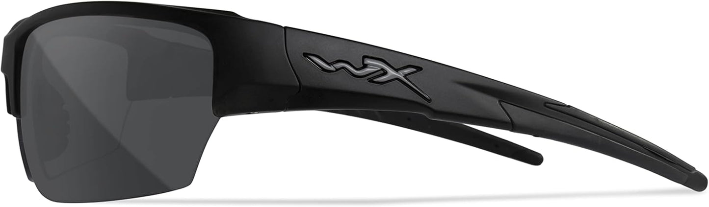 Wiley X WX Saint CHSAI08 Tactical Sunglasses Matte Black Frame with Changeable Smoke Grey Lenses Ballistic Rated