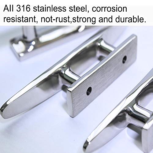 5 Inch Boat Cleat - 2 Pack Stainless Steel Docking Mooring Hardware