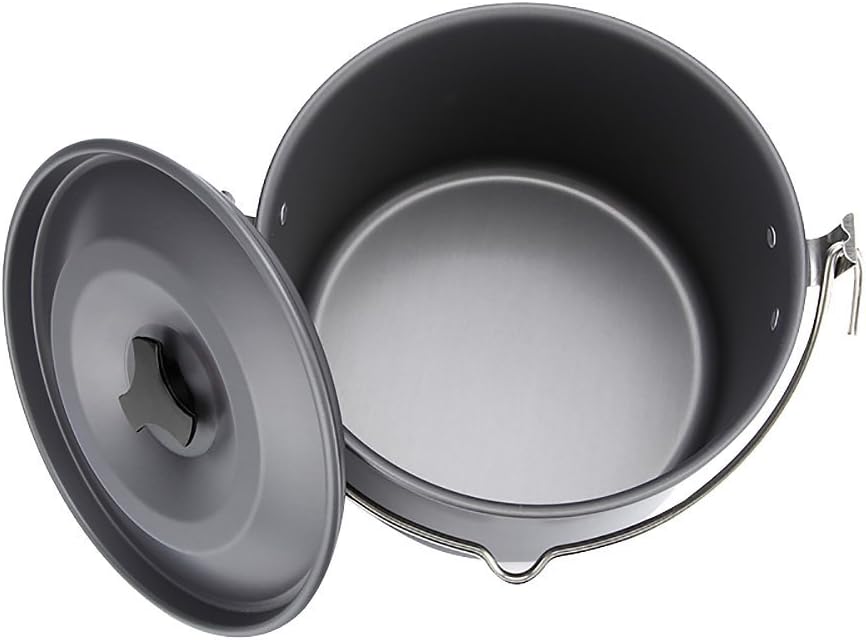 MyLifeUNIT Camping Pot Cookware, Portable Cooking Pot for Outdoor Camping Hiking, 5-Quart