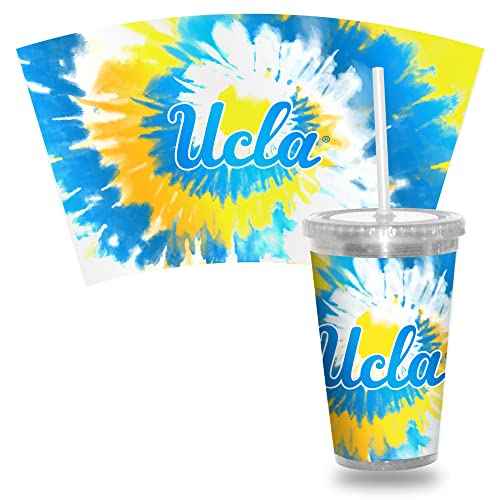 Rico Industries NCAA Sports Team 16oz Clear Tumbler W/Straw - Team Colored Travel Tumbler for Sports Fans - Keeps Drinks Cold or Hot