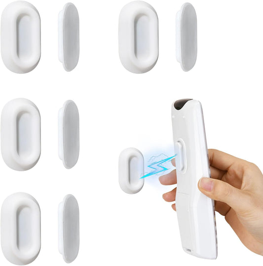 Magnetic Remote Control Holder Wall Mount - 4 Pcs No Drill Self-Adhesive Organizer for Air Conditioner & TV Remotes, Storage Caddy for Televisions Backside - Multicolor
