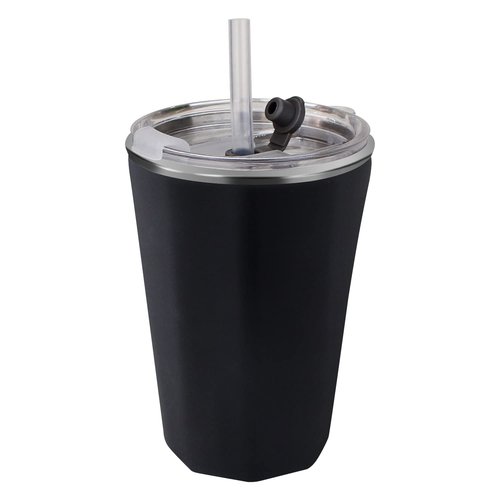 CYNROFVEN Freezing Coffee Cups 304 Stainless Steel Cooling Water Mug for Travel Camping Hiking Office Driving Silicone Tumbler with Lid & Straw 330ml