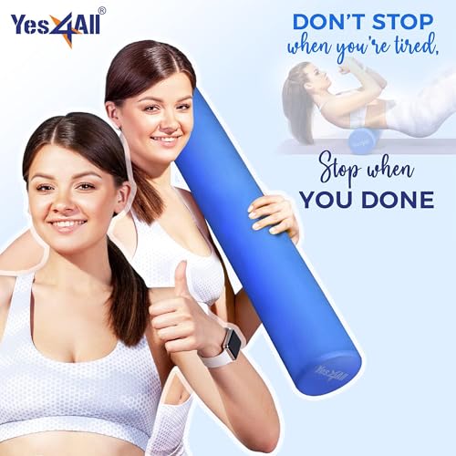 Blue Yes4All 36-Inch EVA Firm Foam Roller for Back, Yoga & Exercise