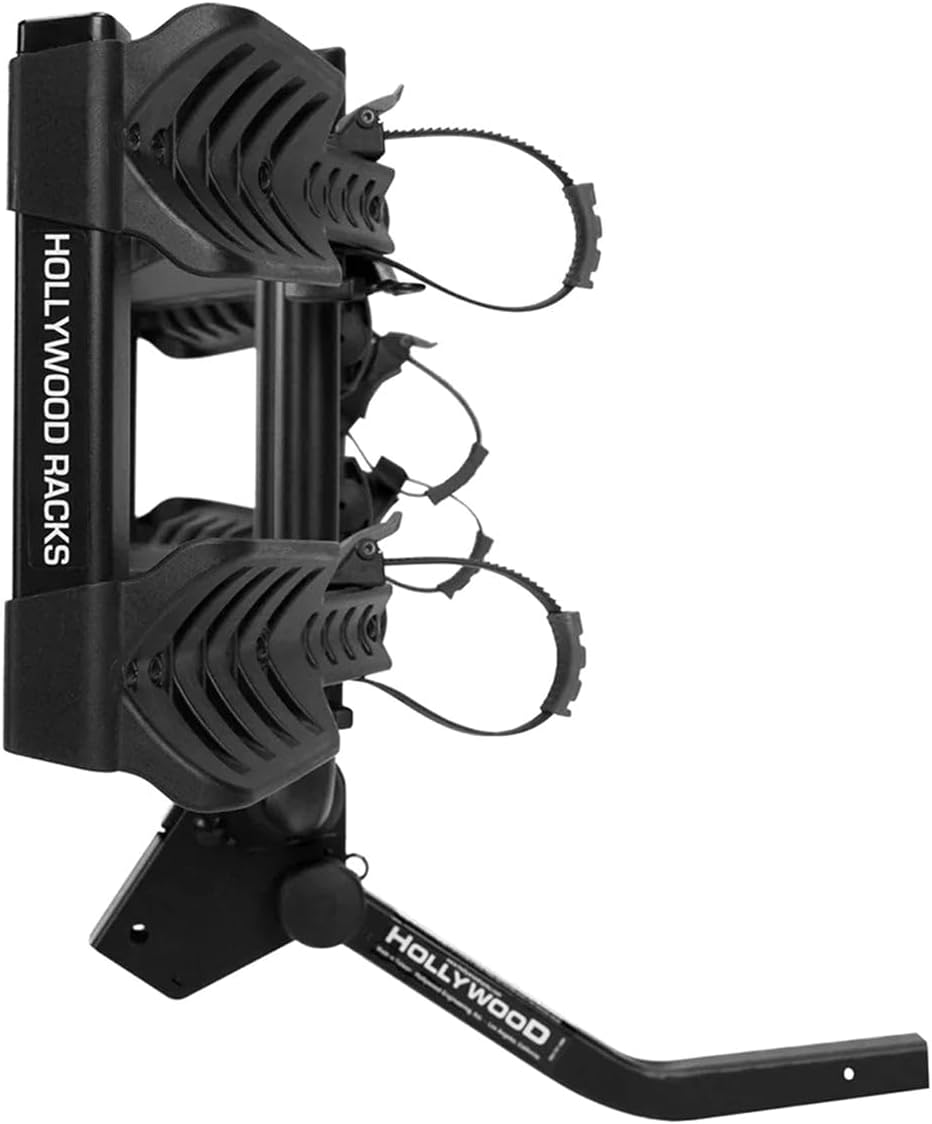 Hollywood Racks Destination E Hitch Bike Rack with Ramp for 2 Bikes up to 70 lbs Each - Secure, Lockable Electric Bike Rack - Premium, Foldable Bicycle Car Racks for Standard or E-Bikes