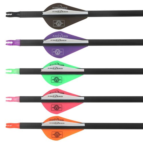 HNZMDY 30" Pure Carbon Arrows Archery Practice Hunting Arrows Spine 300 350 400 500 600 Targeting Arrows with Removable Tips for Compound & Recurve & Long Bow 6/12 Pcs