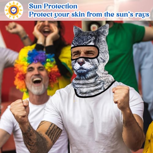 3D Cat Ski Mask Dog Balaclava Sheisty Breathable Ice Silk Cycling Face Cover for Sunscreen Protection Outdoor