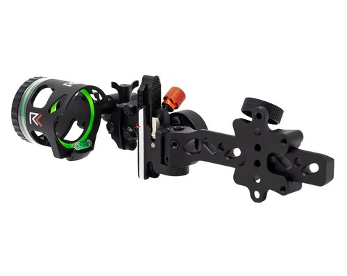 REDLINE Single Pin Right Handed Bow Sight, .019 Fiber Pin with 1st 2nd & 3rd Axis Adjustments, Mathews Bridge-Lock Compatible Dovetail, RL-2 DTM