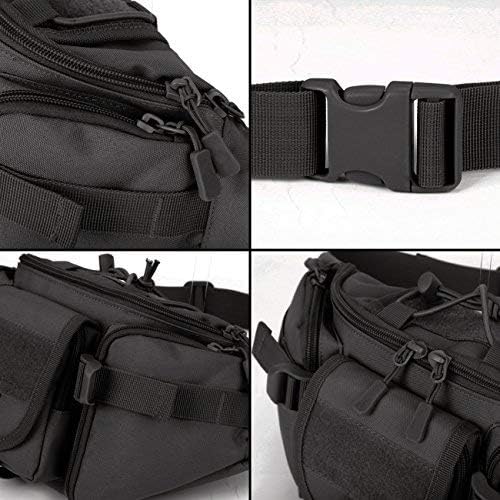 ArcEnCiel Tactical Fanny Pack for Men Waist Bag Hip Belt Outdoor Hiking Fishing Bumbag with Patch