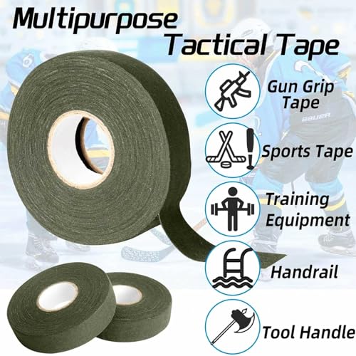 OD Green Tactical Grip Tape 1 Inch x 27.34 Yards Multipurpose Wrap for Guns & Sports