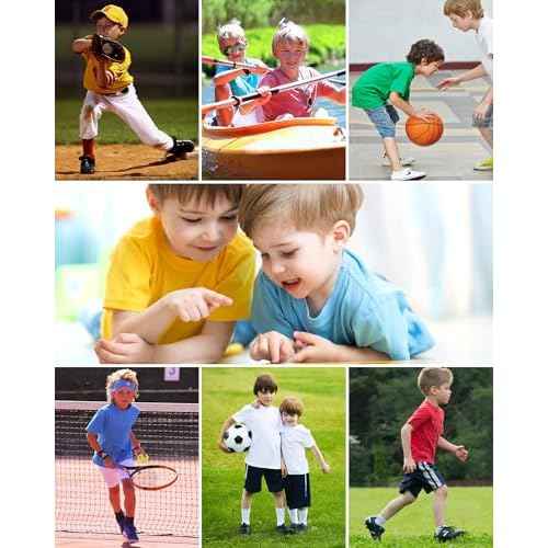 Dreammonkey 4T to Youth Neon Shirt Kids Rash Guard UPF 50+ Dry Fit Athletic Short Sleeve T Shirts for Boys and Girls