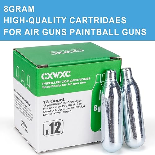 8 Gram/ 12 Gram/ 88 Gram CO2 Cartridges for Paintball - CO2 Cylinder CO2 Cartridges for Airsoft, Air Gun, Pepper Gun P2P HDP 50 Compact