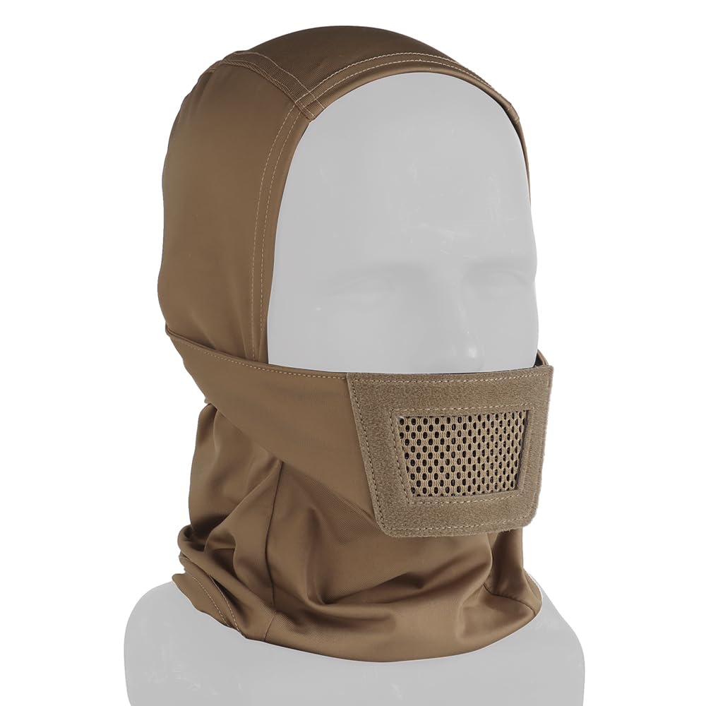 Full Face Mask Balaclava, Tactical Mask Hood Headgear,Combine with Helmet/Airsoft Mask