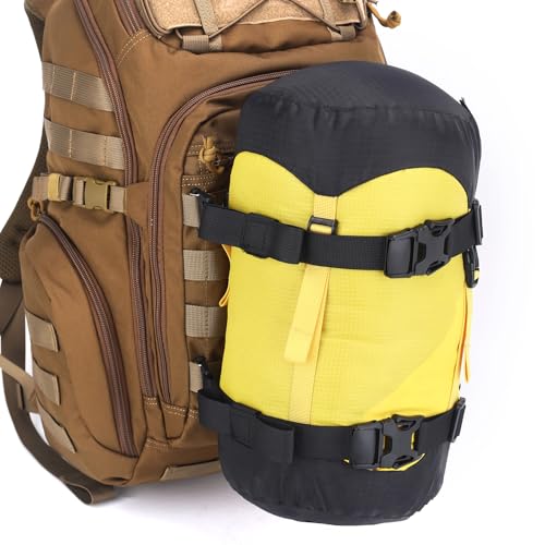MOLLE Tactical Webbing Straps for Backpack Attachments - 4 Pack, Black