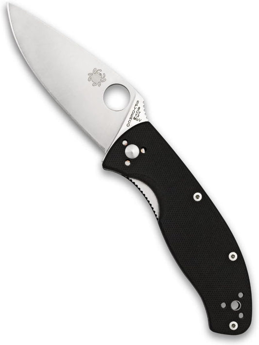 Spyderco Tenacious G-10 Black Mid-Sized Folding Knife - LinerLock Lock Type - C122GP