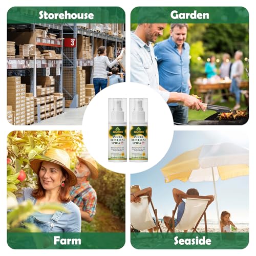 Plant-Based Mosquito Repellent Spray for Skin & Clothing - DEET-Free, 2 Pack