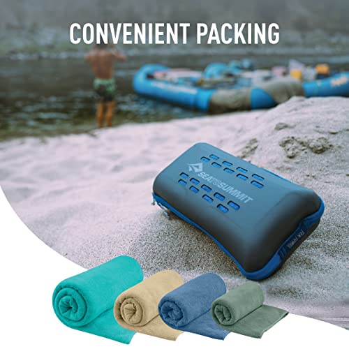 Sea to Summit Tek Plush Camping Towel - Large Sage Green