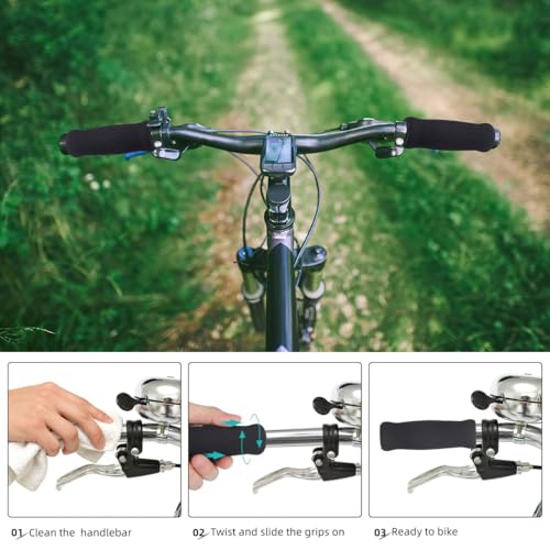 Bike Handlebar Covers 4-Pack Sponge Grips Shock Absorbing Comfort with Heat Insulation
