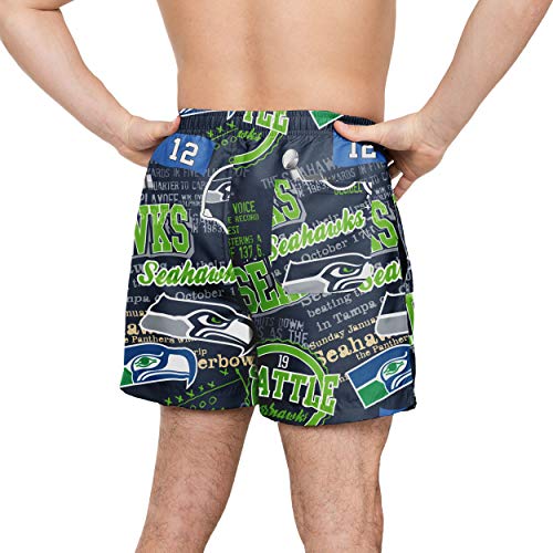 Men's Team Logo Swim Trunks - Seahawks Large Team Color Fan Gear