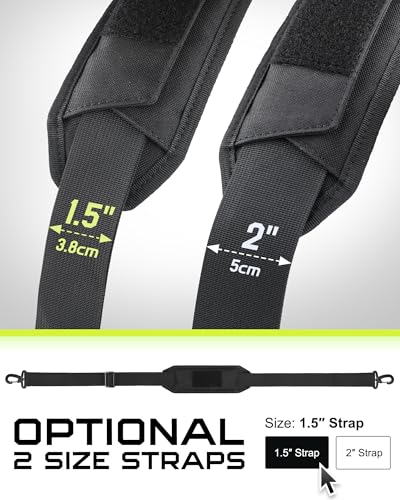 Universal 55 Inch Shoulder Strap with Detachable Padding - Black / 1.5"