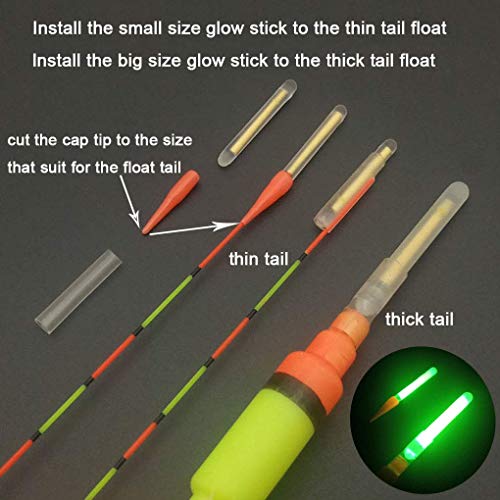Fishing Glow Sticks for Bobbers and Rod Alarms Bulk Kit - Night Fishing Accessories