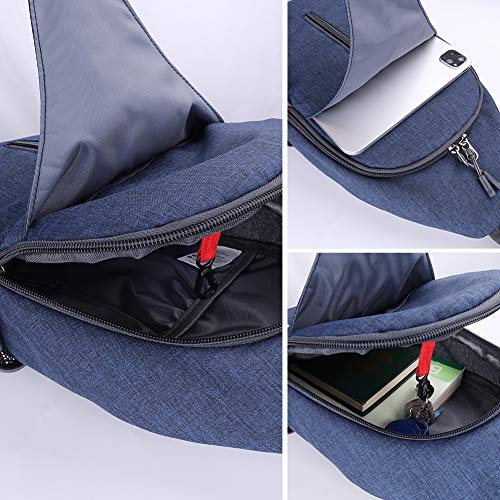 Waterfly Crossbody Sling Backpack for Travel Hiking - Navy Blue Small
