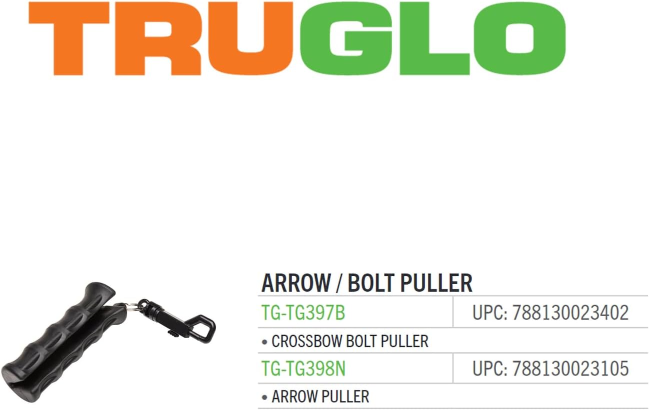 TRUGLO Bow Arrow Puller - Durable Rubber with Quick-Release Hanger Clip, All Arrow Types