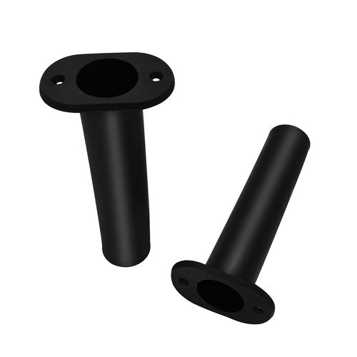 Mojiate Fishing Rod Holder Plastic Rod Holder with UV 90 Degree Flush Mount 2PCS for Yacht, Boats, Ships and More (Black)