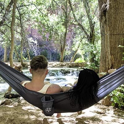 Ultralight Hammock Under 1 lb with Suspension Included, Whoopie Sling Suspension, Tree Straps and Carry Bag