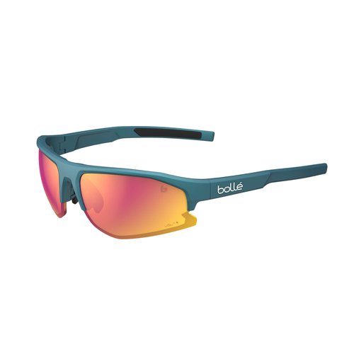 Bollé - BOLT 2.0, Creator Teal Metallic, Volt+ Ruby Polarized, Medium, Sunglasses, Unisex, Adult