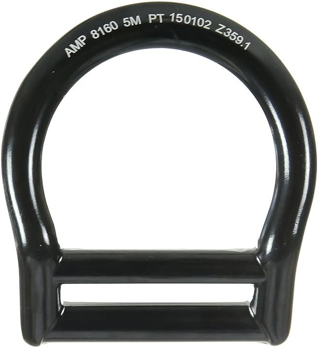 Fusion Climb Bent Aluminum Slotted Light Weight D-Ring for 1 3/4" Webbing Black
