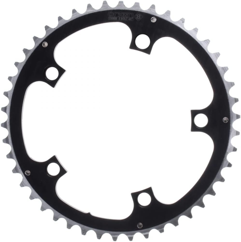 Origin8 Alloy Ramped Chainrings, Black/Silver