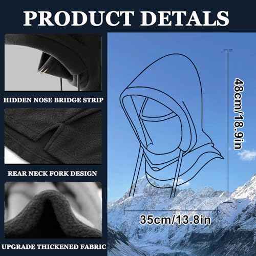 Balaclava Men's and Women's Winter Skiing Masks - Outdoor Bicycle Windproof Warm Hats, Winter Cold Masks, and Scarves