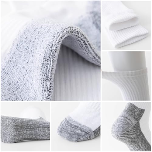 JOYN?E 8 Pair Mens Thick Cushioned Athletic Crew Socks Breathable Moisture Wicking Work Running Socks for Men Size 9-12/12-15