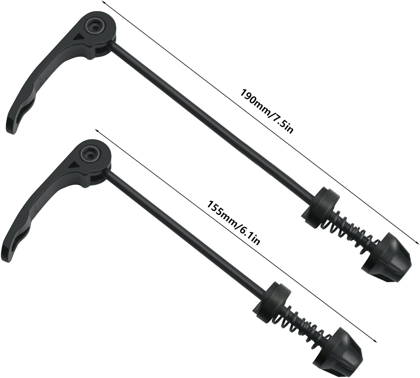 AiTuiTui 1 Pair Bike Quick Release Axle Skewer Bicycle Hub Parts, Front & Rear Axle Hollow Shaft Kit Replacement for Road, Mountain, MTB, BMX Bikes