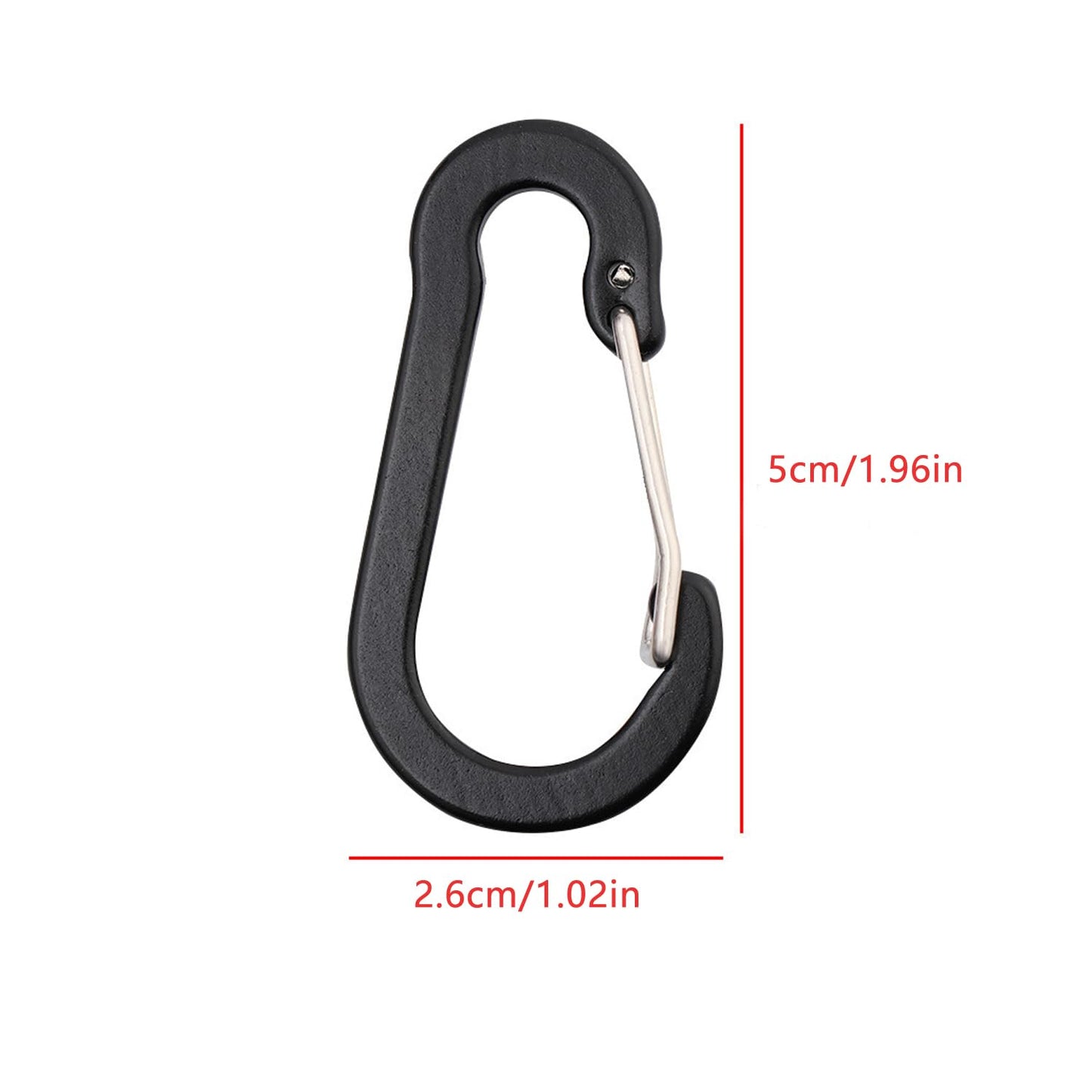 ArrErr 20 Pack Aluminum Carabiner Keychain Clip 2 Inch Lightweight D-Ring Caribeaners Spring Snap Hook with Flat Key Rings Carabeaner for Fishing Camping Hiking Outdoor Duffle Bag Daypack Backpack