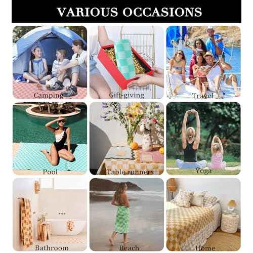 Travel Vacation Essentials Turkish Beach Towel Bath Towels Quick Dry Sand Free Oversized Bath Pool Swim Extra Large XL Blanket Adult Travel Cruise Accessories Must Haves Clearance Stuff Necessities