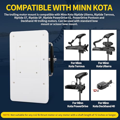 Trolling Motor Quick Release Mount Bracket for Minn Kota Ulterra Terrova PowerDrive