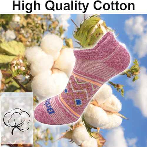 Anti-blister Thick Cushioned Wicking Odor Resist Athletic Casual Ankle Socks 6 Pairs