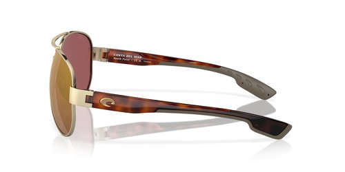 Costa Del Mar South Point Sunglasses, Brushed Gold/Gold Mirrored 580G, 59 mm