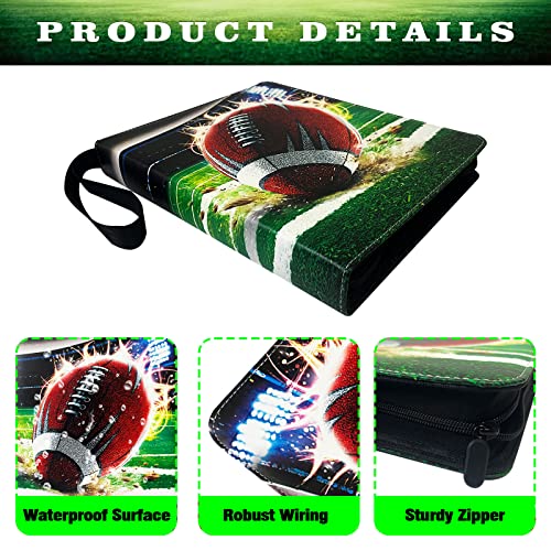 900 Pockets Football Trading Card Binder with Removable Sleeves - Sports Card Organizer