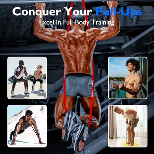 Vibrant FitBeast Resistance Bands Set 5-125 lbs for Full Body Workout