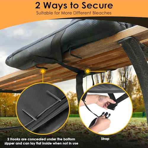 HOPERAN Dual-Sided Heated Stadium Seats for Bleachers with Back Support, 20000mAh Power Bank Included Stadium Chair, 3 Levels Heating Stadium Seating for Bleachers Seat with Backrest