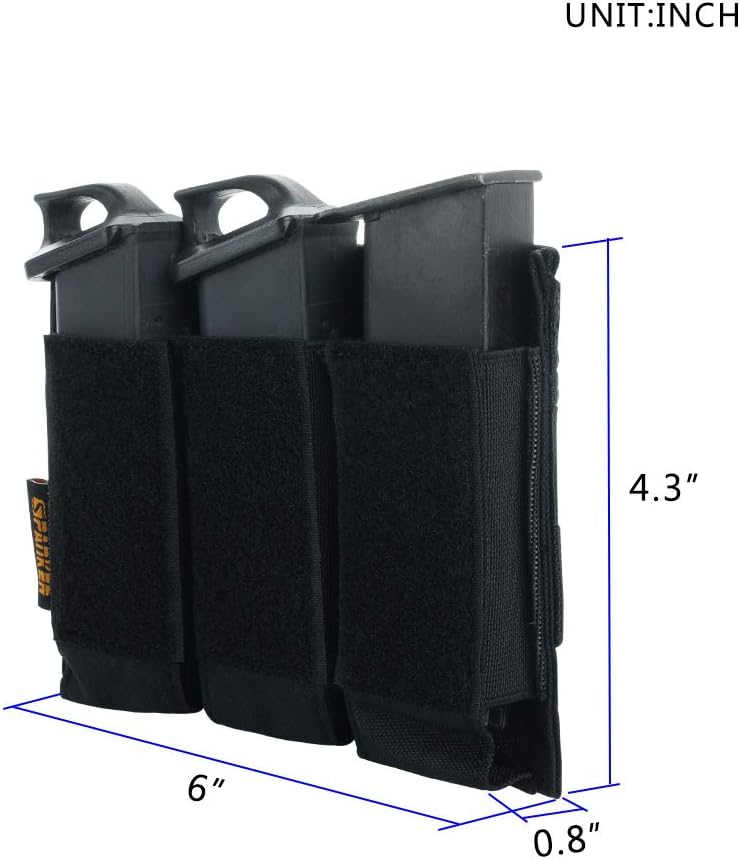 EXCELLENT ELITE SPANKER Tactical Open Top Double/Triple Pistol Mag Pouch for Glock M1911 92F Magazines 40mm Grenade