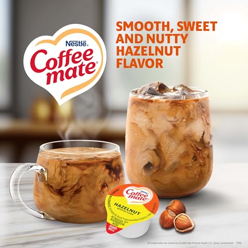 Hazelnut Coffee Creamer Singles Liquid Non-Dairy 0.43oz Pack of 180