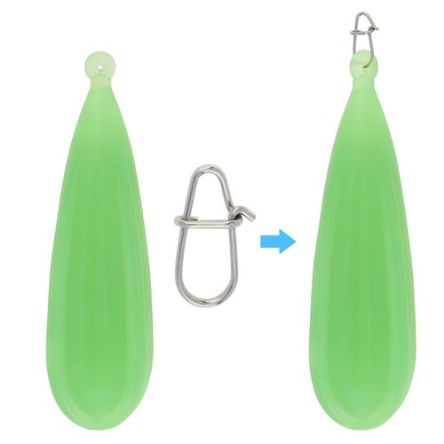 Conskyee Fishing Practice Plugs, Soft PVC Luminous Bait Casting Plug, 6 Mixed Sizes Weight Kids Fishing Sinker Molds for Improving Casting Skills, 1/5oz, 1/4oz, 3/8oz, 2/5oz, 1/2oz, 3/4oz