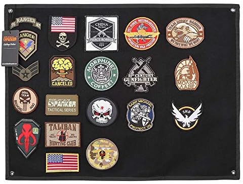 EXCELLENT ELITE SPANKER Tactical Patchs Display Board Foldable Military Patch Holder Panel (Black, S)