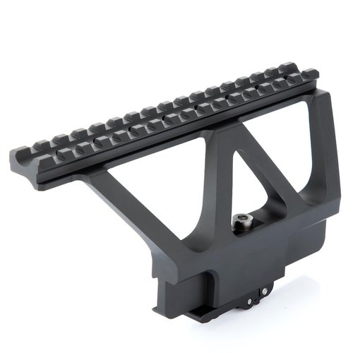 Quick Detachable Side Scope Rail Mount Scope Mount Picatinny Black for Red Dot Sight, Optics and Accessories, Full Size Rail Riser Mounts for Scopes