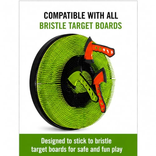 Throwing Axe Replacement Set - 6 Plastic Axes for Bristle Target Games
