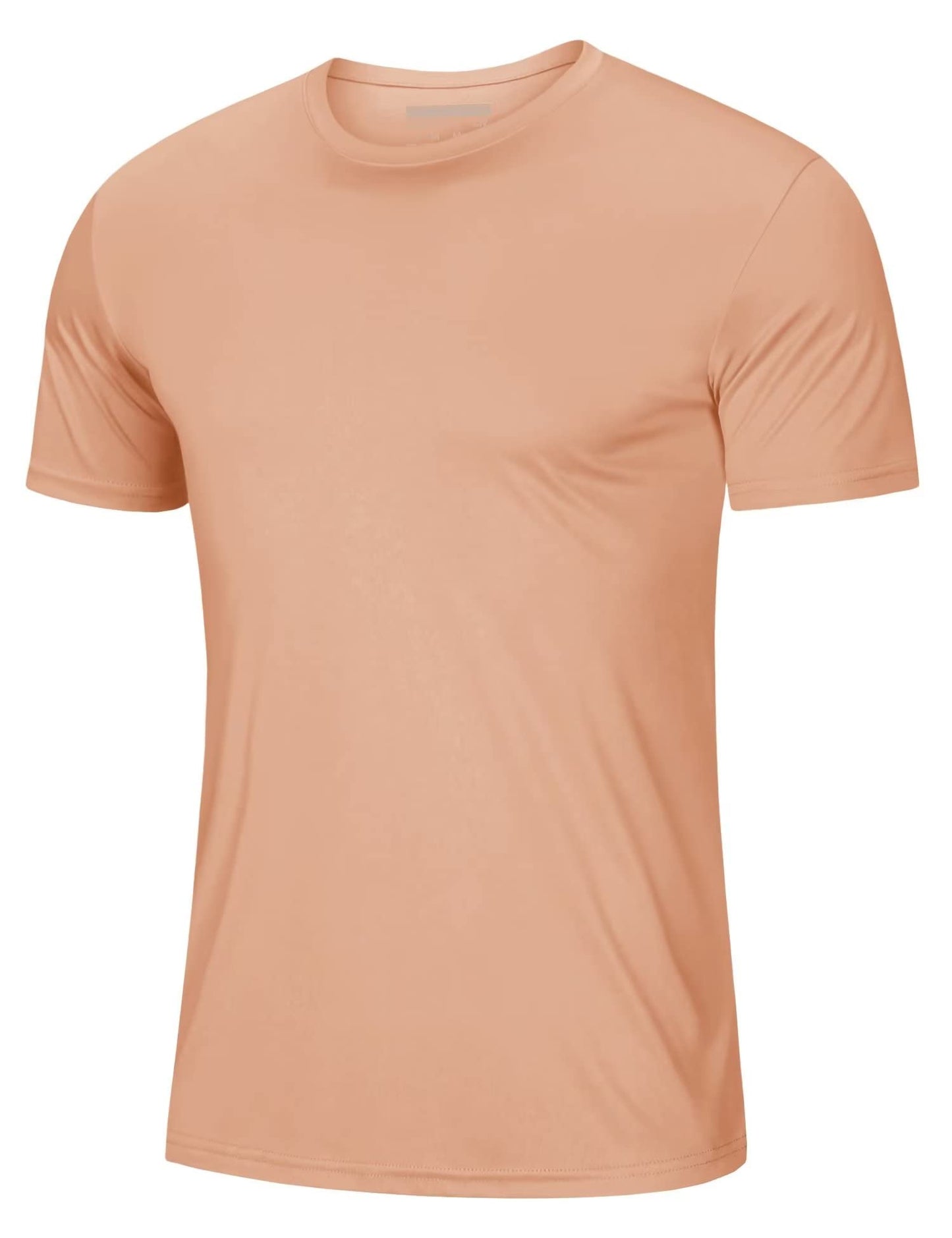 Mens Short Sleeve T Shirts Dry Fit Shirts Summer T Shirts UV Protection UPF 50 Shirts Athletic Active T-Shirt Apricot S